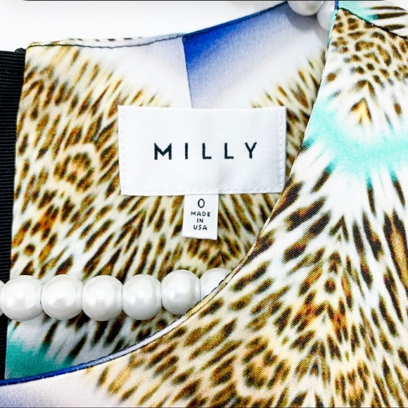 Milly Chevron Paneled Shift Mini Dress in Exotic Cheetah Print - Picture 6 of 7